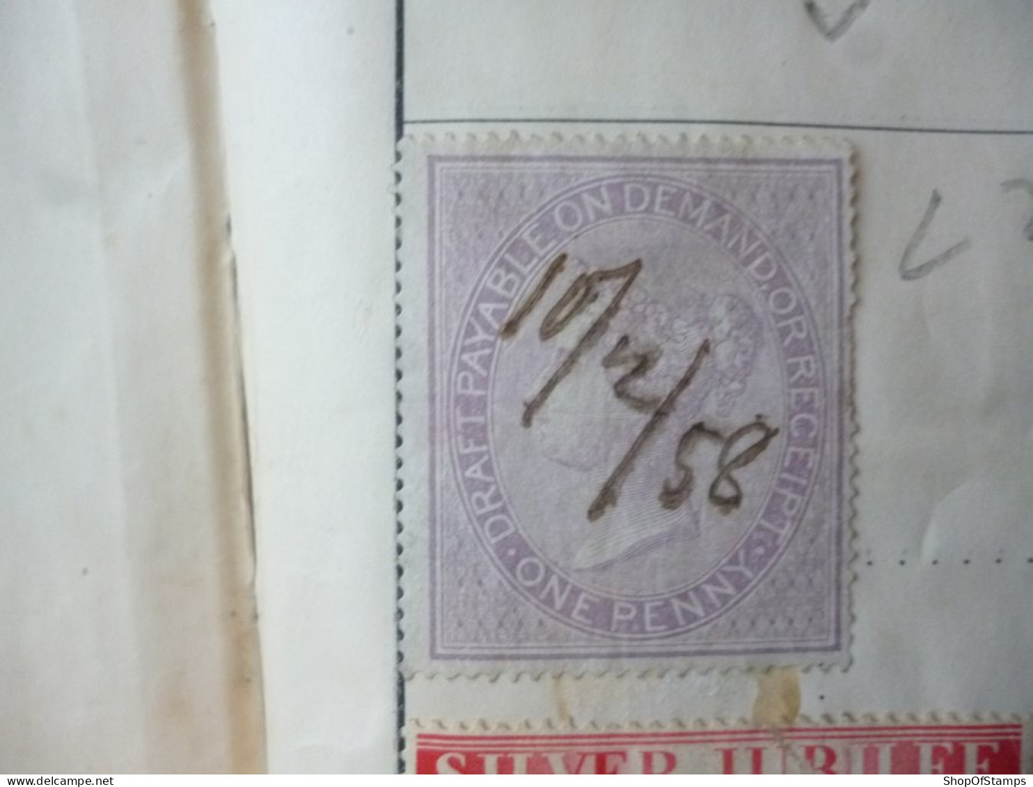 GREAT BRITAIN QV REVENUE DATED 10/12/1858 - Revenue Stamps