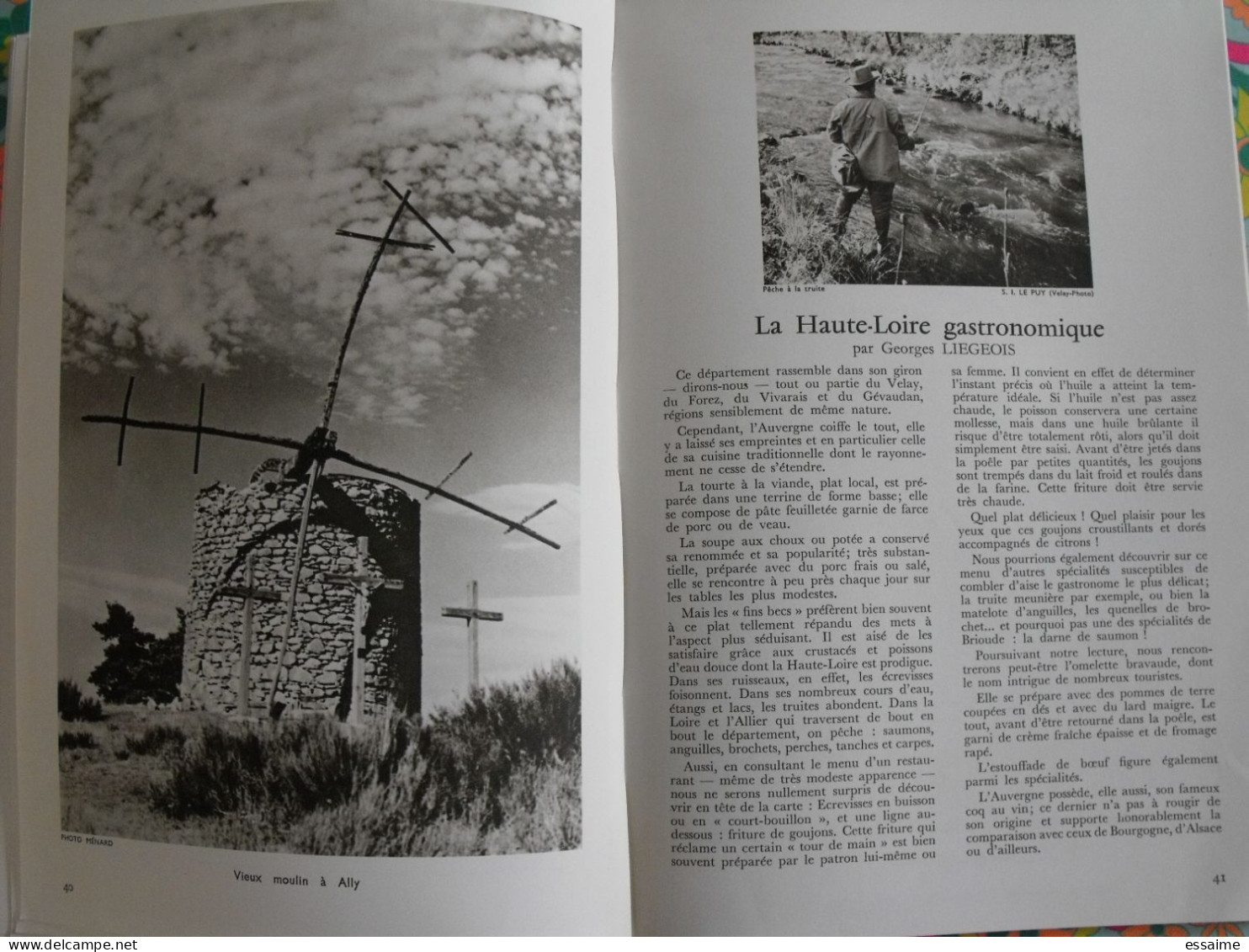 La France à table n° 138. 1969. Haute-Loire. lavaudieu le puy brioude blesle chaise-dieu auzon langeac. gastronomie