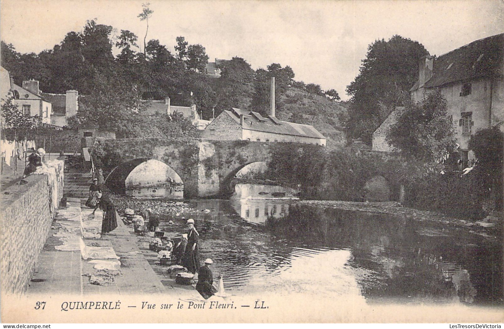 FRANCE - 29 - Quimperlé - Vue Sur Le Pont Fleuri - Carte Postale Ancienne - Quimperlé