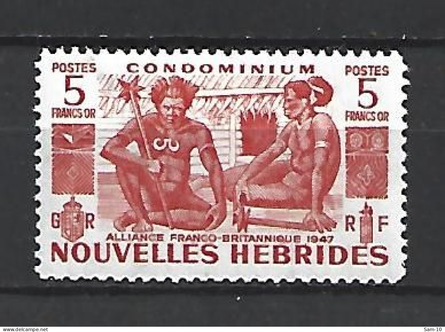 Timbre Colonie Française Nouvelle Hébrides Neuf * N 154 - Unused Stamps