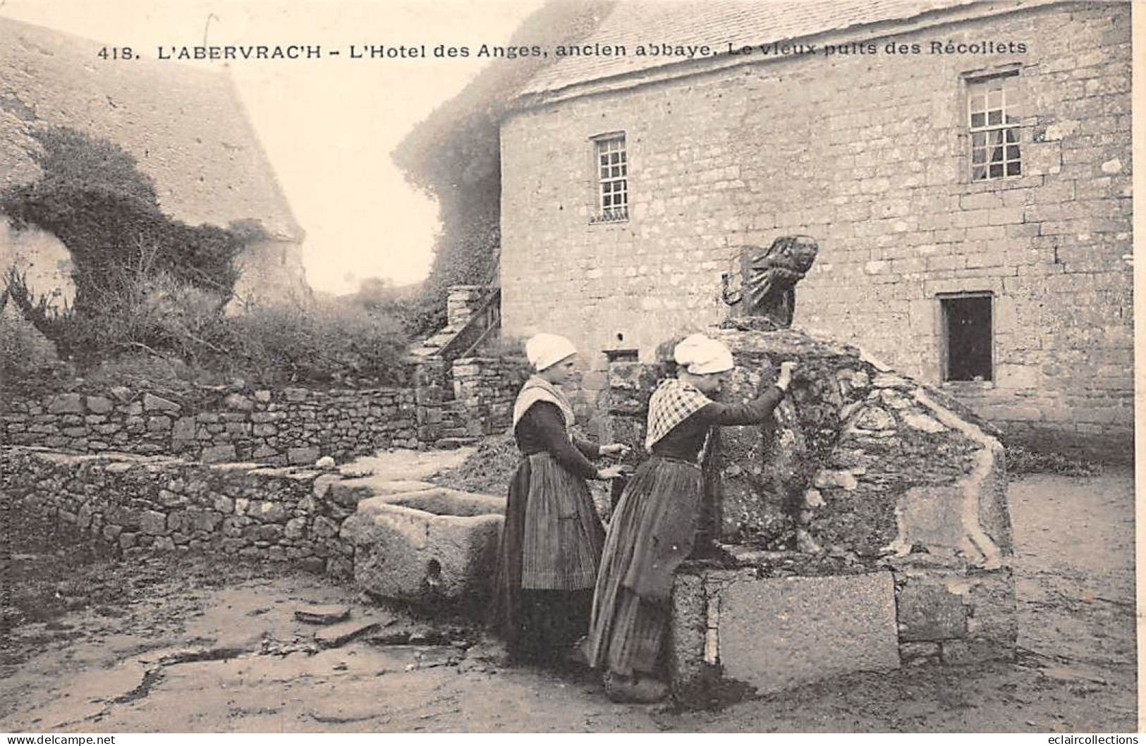 Landéda. L'Aberwrac'h      29       Hôtel Des Anges . Le Vieux Puits Des Récollets       (voir Scan) - Andere & Zonder Classificatie