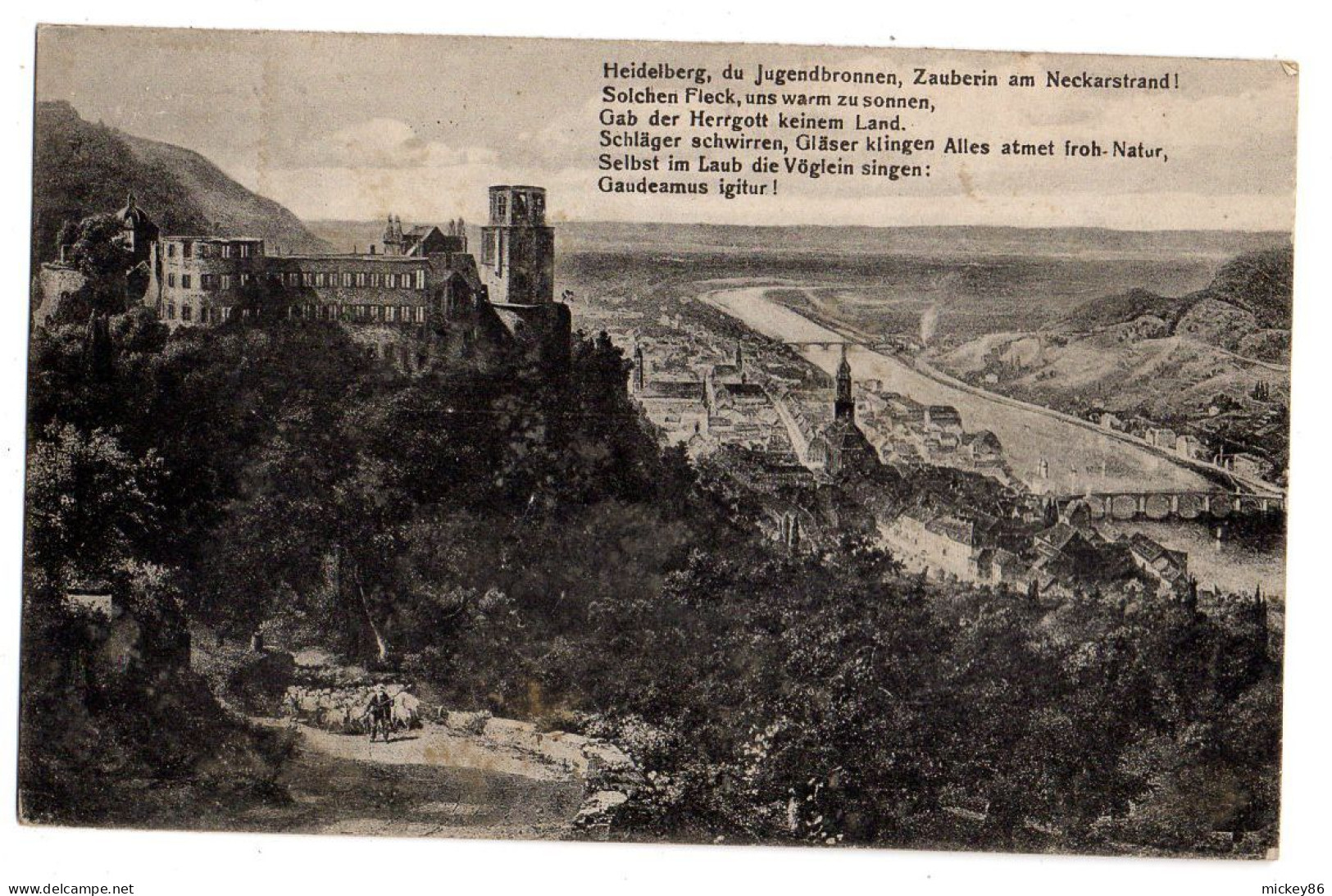 Allemagne--HEIDELBERG--1910--Nach Einem Bilde Von Willmann....timbre....cachet - Heidelberg