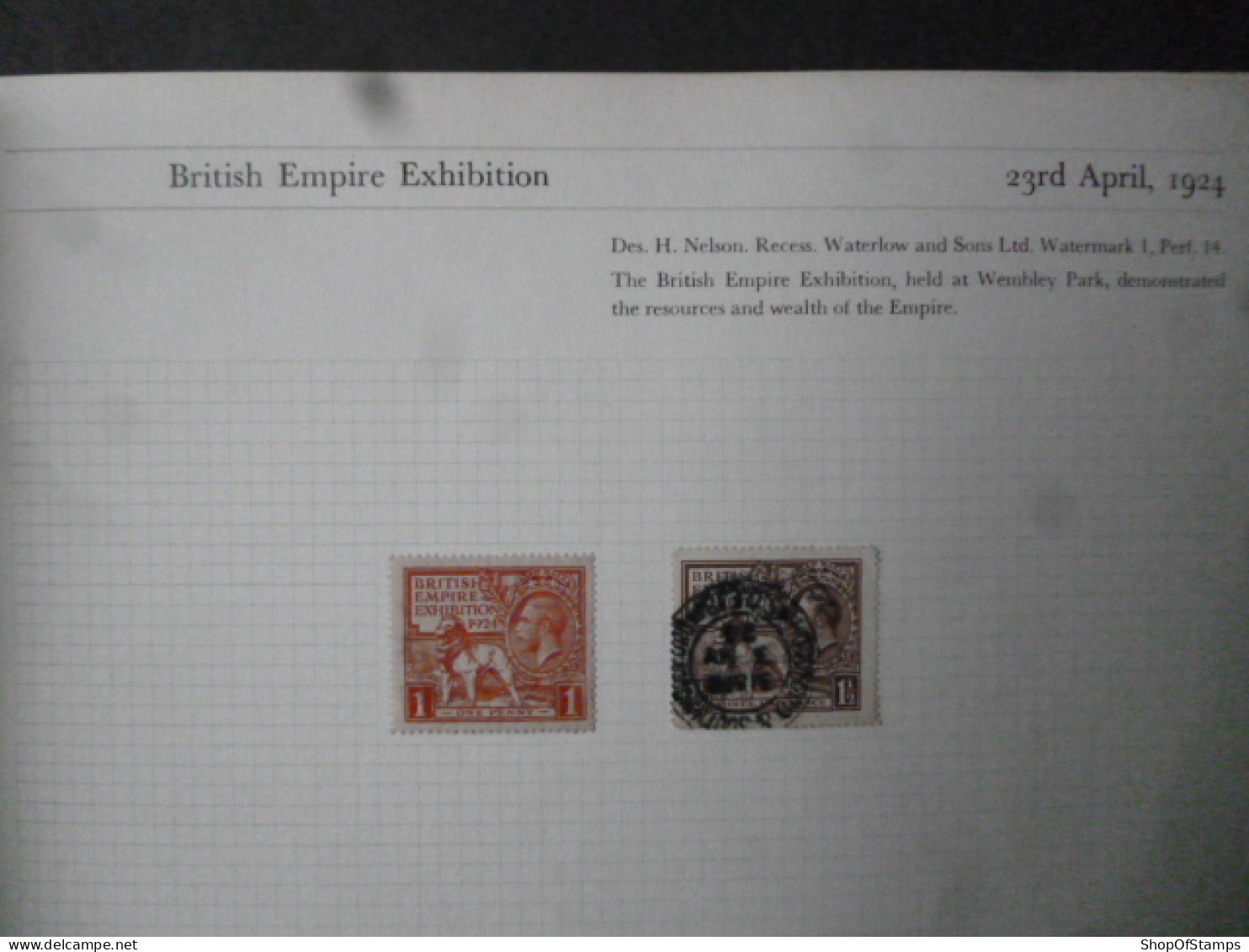 GREAT BRITAIN SG 430-31 BRITISH EMPIRE EXHIBITION  (1924) - ....-1951 Pre Elizabeth II