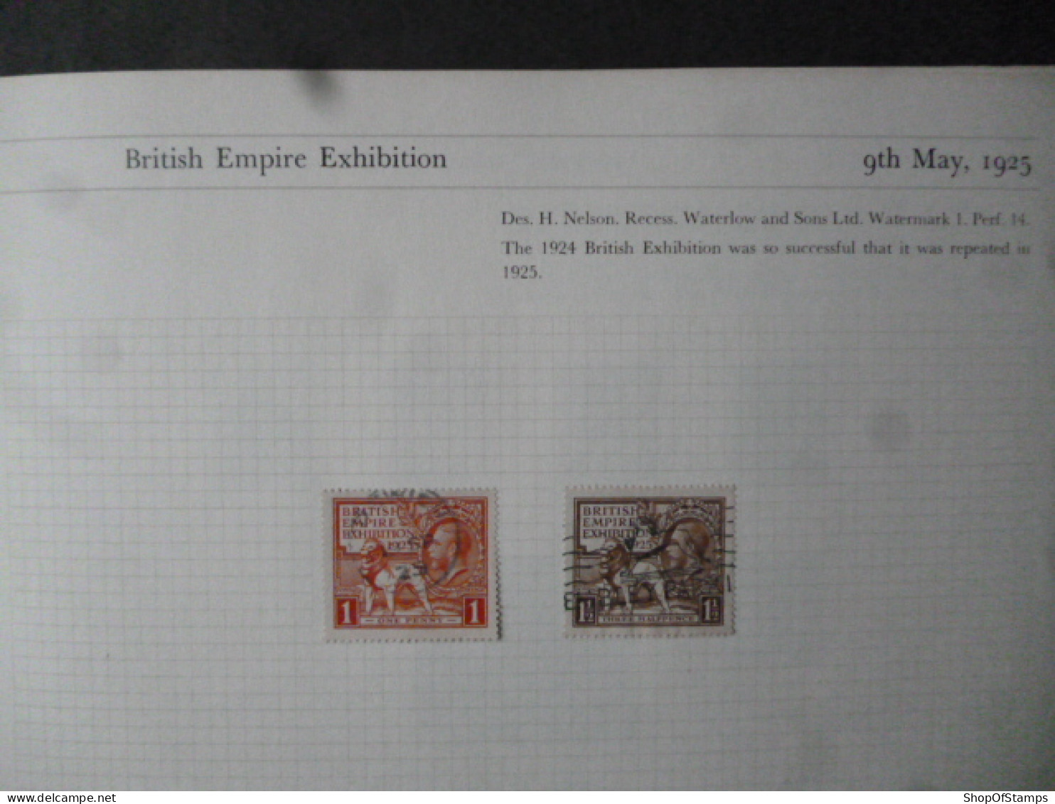 GREAT BRITAIN SG 432-33 BRITISH EMPIRE EXHIBITION  (1925) - ....-1951 Pre-Elizabeth II