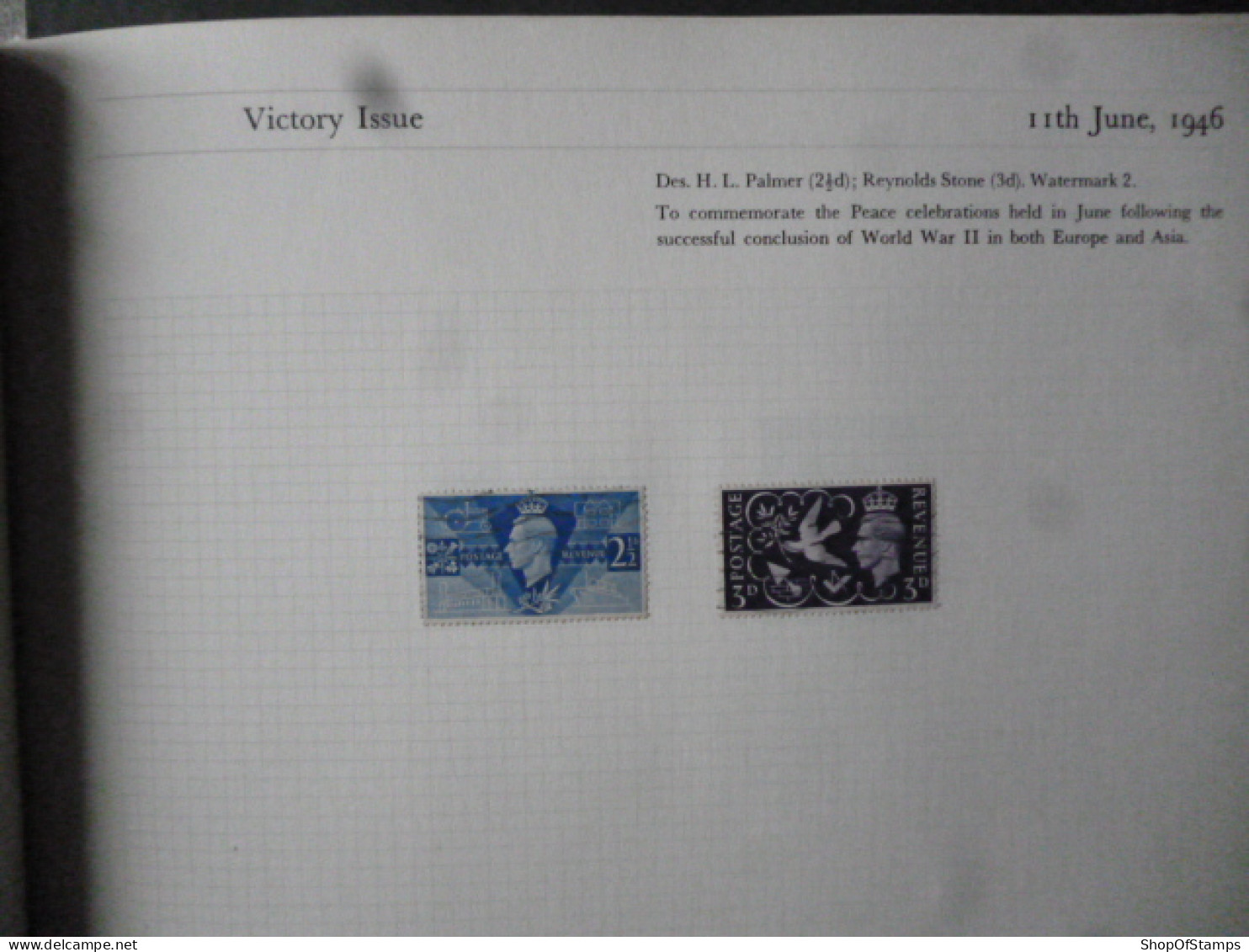 GREAT BRITAIN SG 491-92 VICTORY (1946) - ....-1951 Pre Elizabeth II