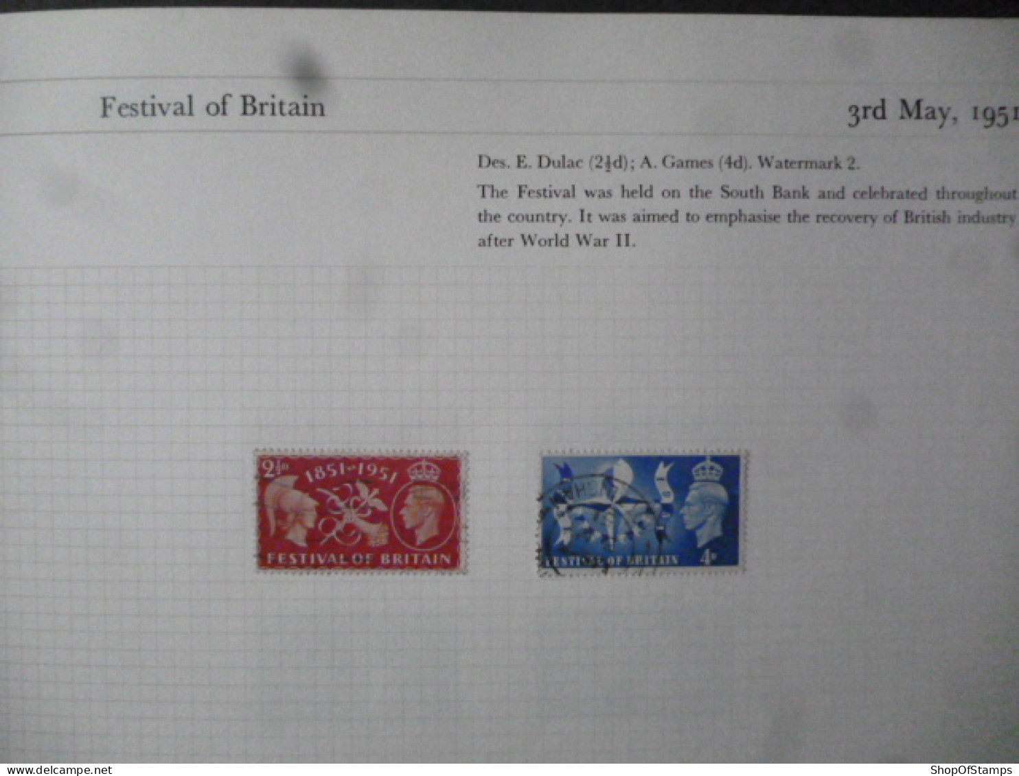 GREAT BRITAIN SG 513-14 FESTIVAL OF BRITAIN (1951) - ....-1951 Pre-Elizabeth II