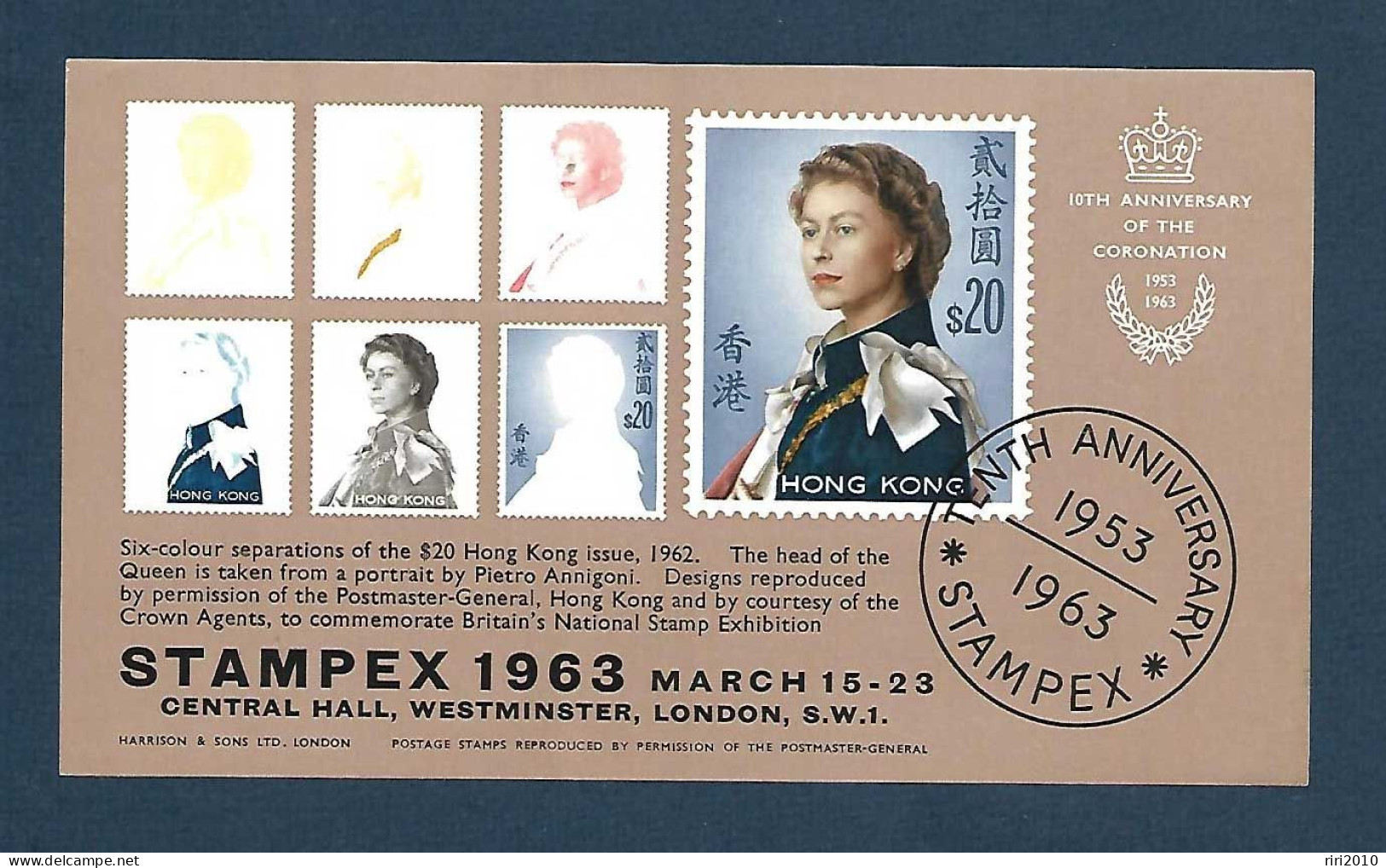 Hong Kong - Exposition Stampex 1963 - 10 ème Anniversaire Du Couronnement D'Elisabeth II - Unused Stamps