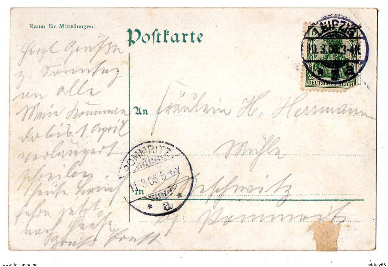 Allemagne--LEIPZIG -- 1906-- Palmengarten.(animée).....colorisée.....timbre....cachet  POMMRITZ - Leipzig