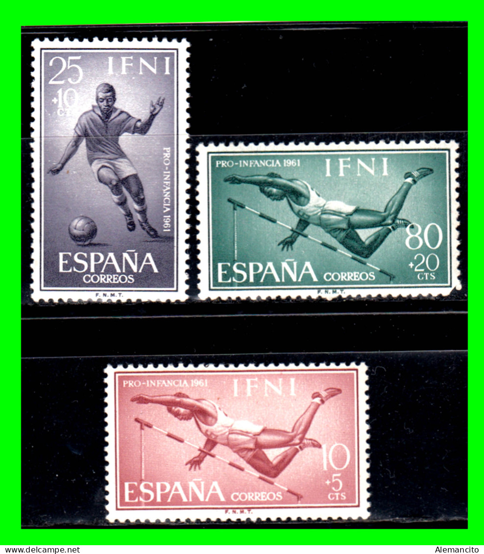 ESPAÑA COLONIAS ESPAÑOLAS ( IFNI ESPAÑOL AFRICA ) SERIE DE SELLOS DEL AÑO 1961 TEMATICA DEPORTES - NUEVOS - - Ifni