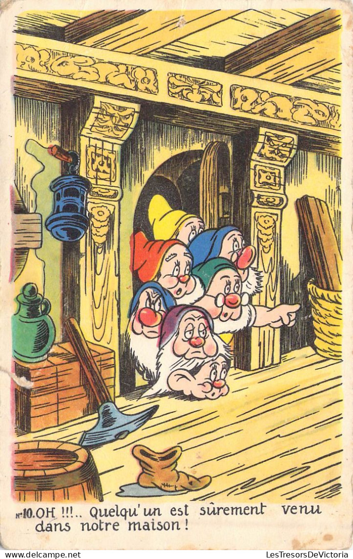 DISNEY - Blanche Neige Et Les Sept Nains - OH!!.. Quelqu'un Est Sûrement Venu Dans Notre Maison - Carte Postale Ancienne - Autres & Non Classés