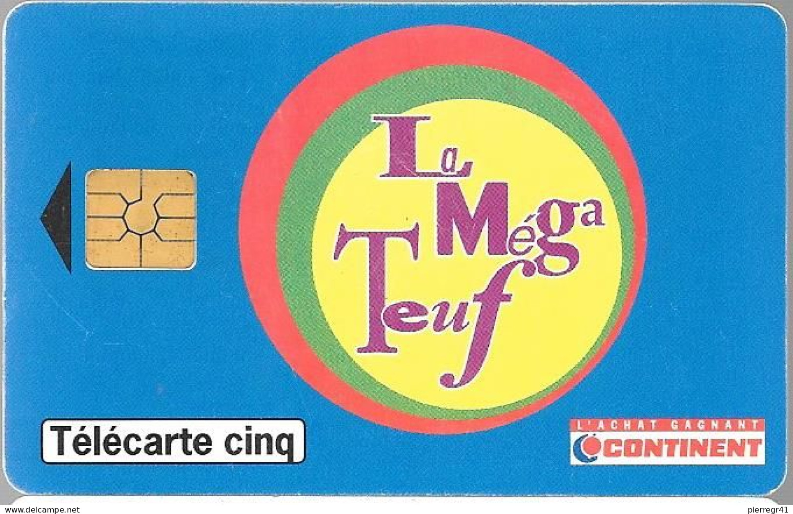 CARTE-FR-PRIVEE-Gn372-06/97-5U-GEM2-CONTINENT-LE MEGA TEUF-N°Série 4006-Utilisé- TBE - 5 Eenheden