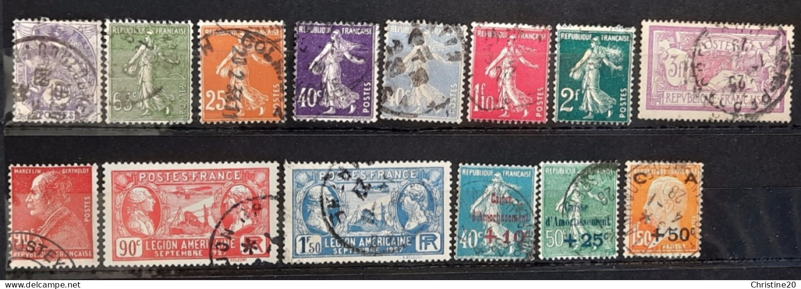 France 1927 Année Complète N°233/48 Sauf N°241/42 Ob TB Cote 45€80 - ....-1939