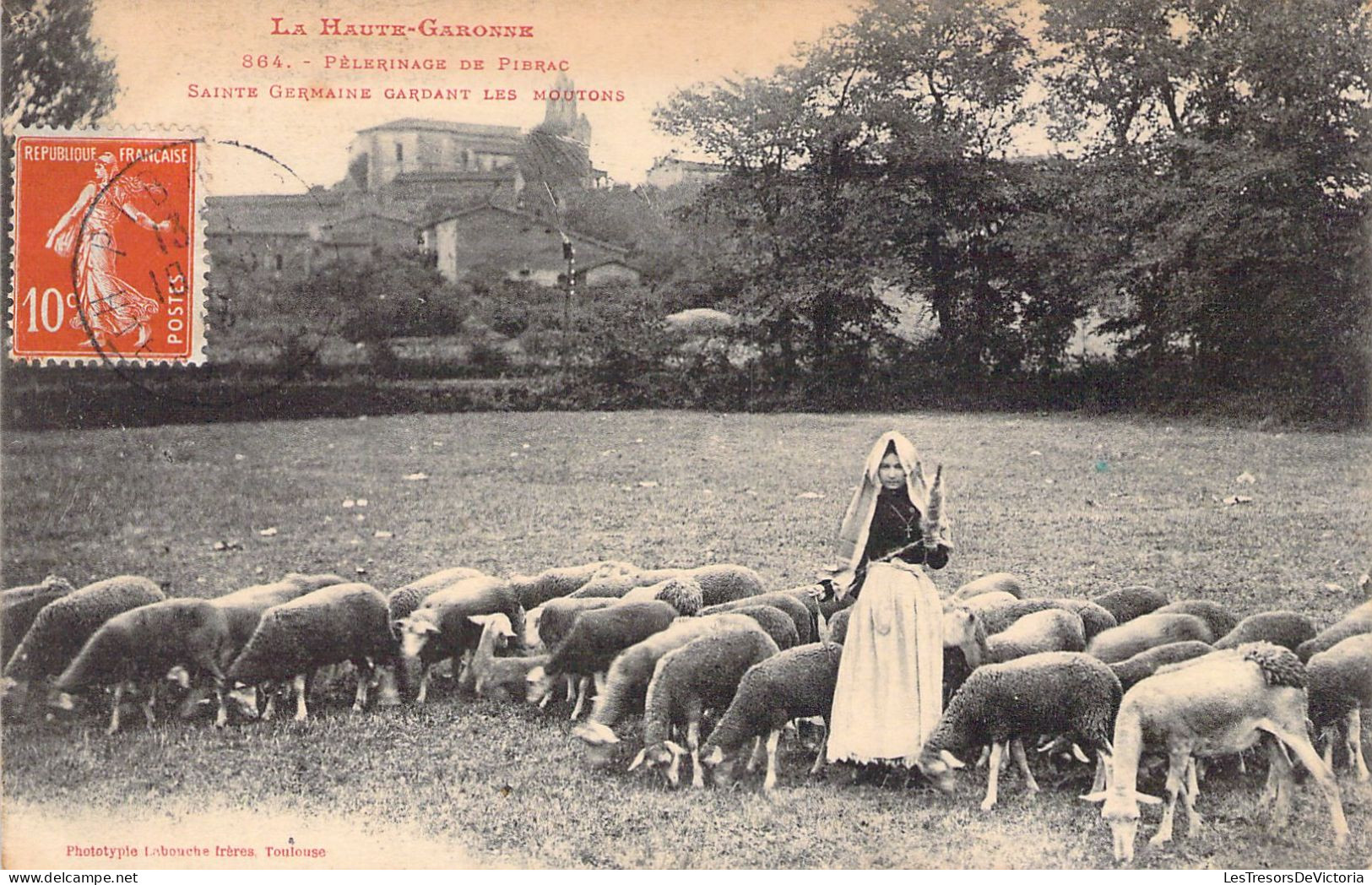 FRANCE - 31 - Pèlerinage De PIBRAC - Sainte Germaine Gardant Les Moutons - Carte Postale Ancienne - Pibrac