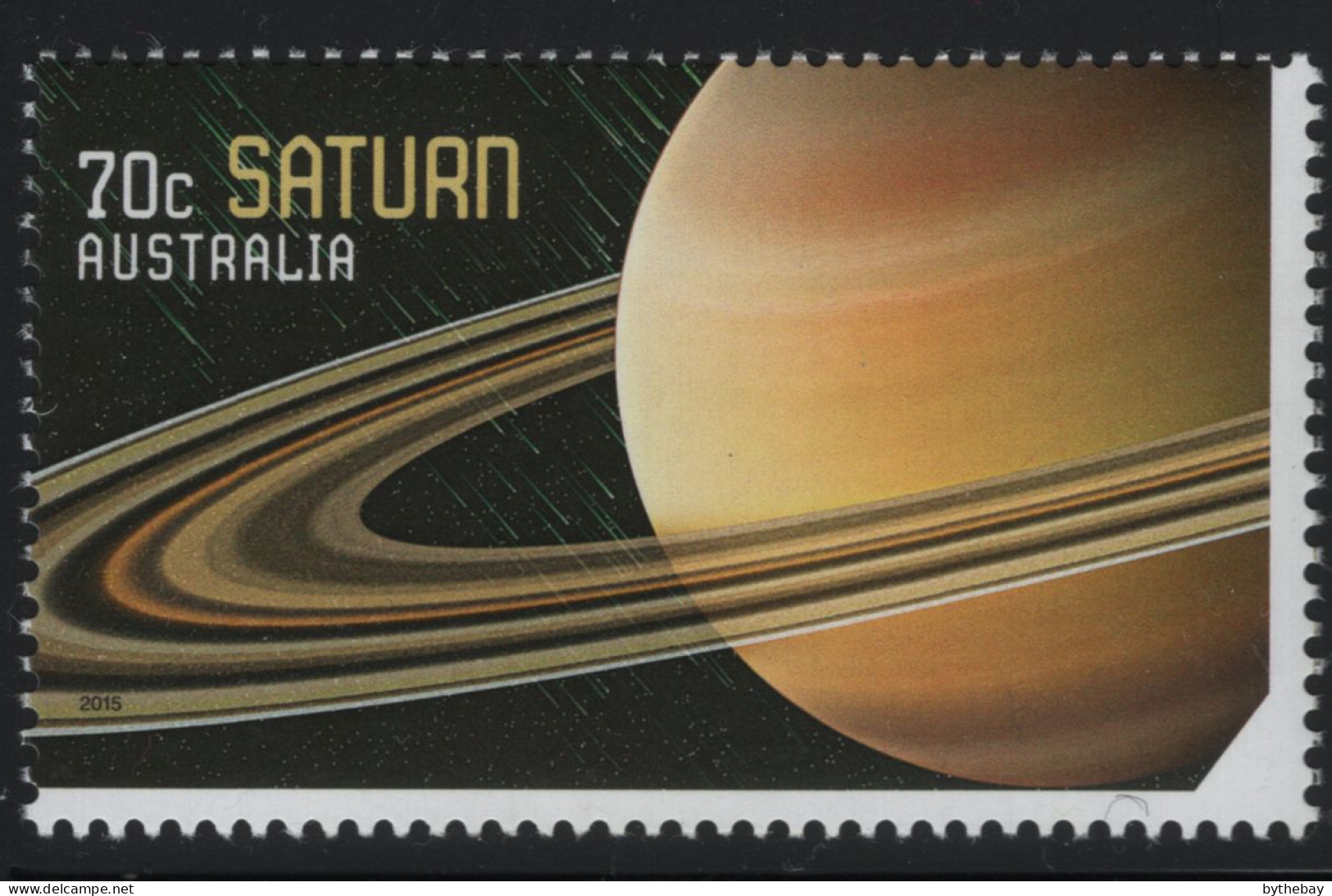 Australia 2015 MNH Sc 4355 70c Saturn Planets - Mint Stamps