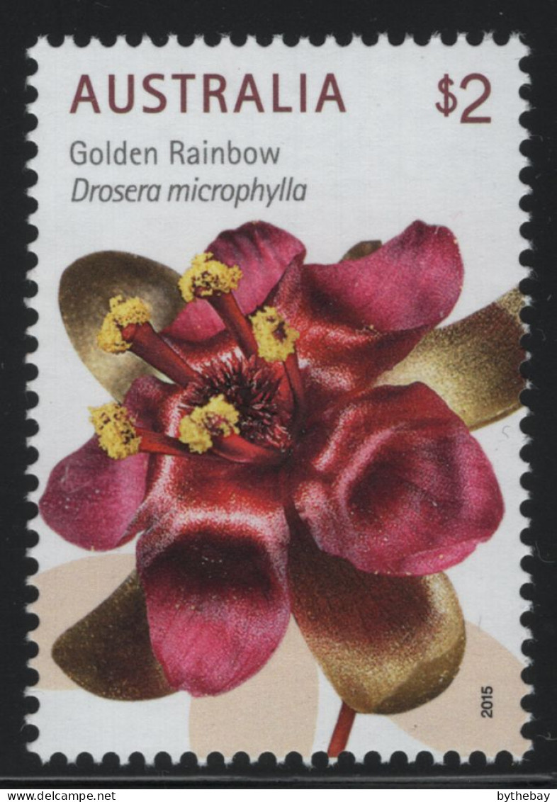 Australia 2015 MNH Sc 4401 $2 Golden Rainbow Wildflower - Mint Stamps