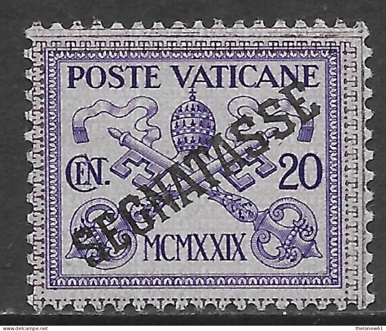 Vaticano Vatican 1931 Segnatasse Conciliazione Soprastampato C20 Sa N.S3 Nuovo MH * - Postage Due