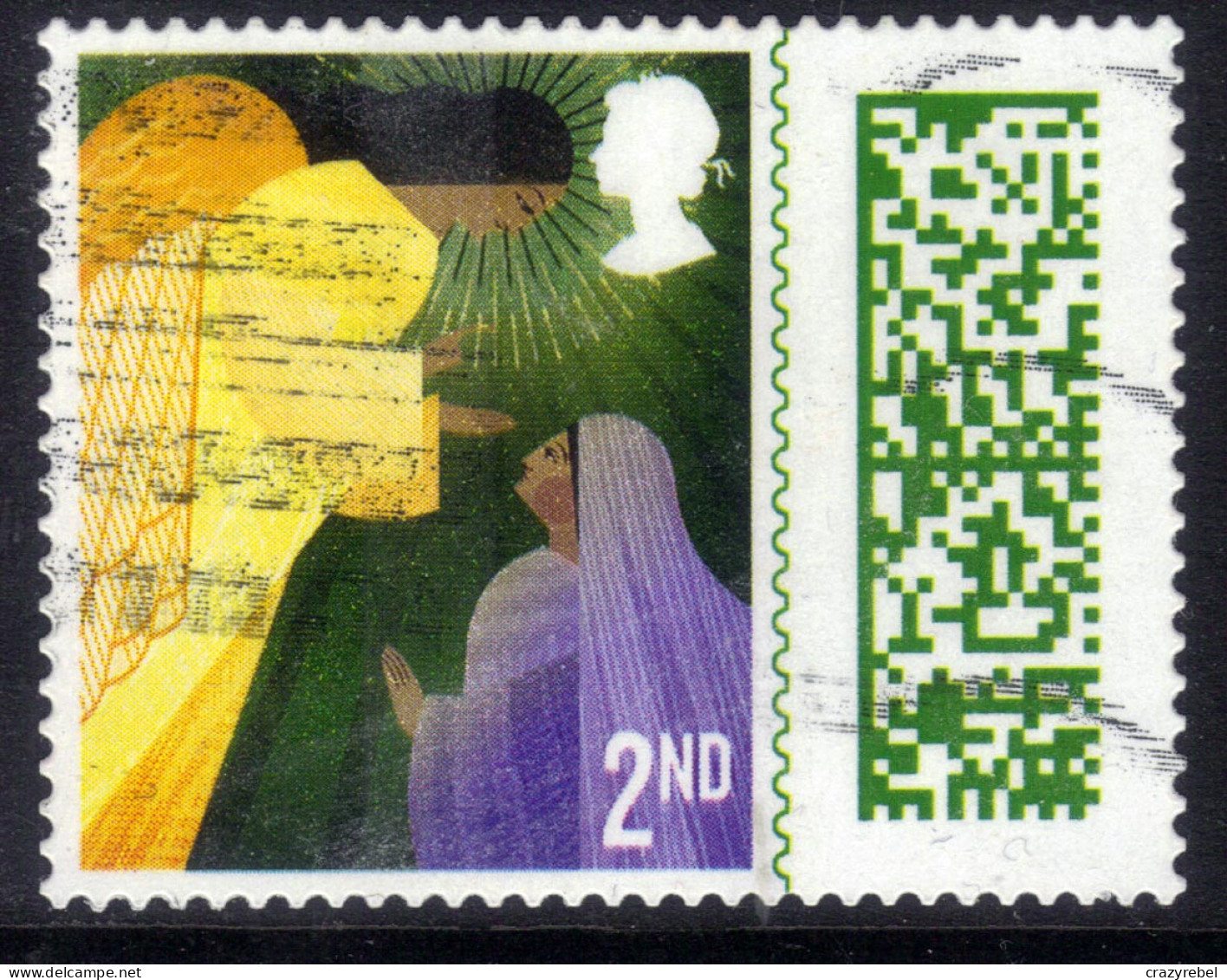 GB 2022 QE2 2nd Christmas The Annunciation  Used ( E1358 ) - Used Stamps
