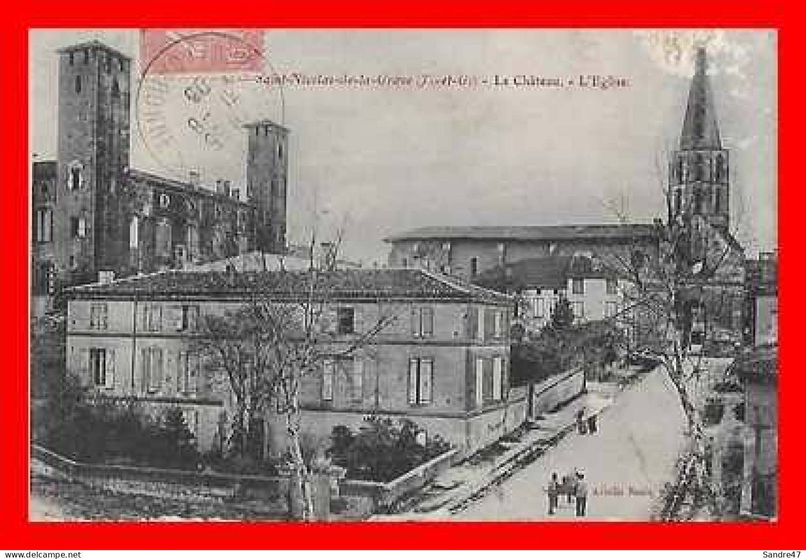 CPA (82) SAINT-NICOLAS-de-la-GRAVE.  Le Château Et L'Eglise...K908 - Saint Nicolas De La Grave