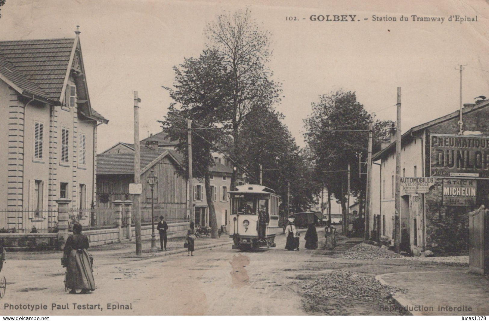 88 / GOLBEY / STATION DU TRAMWAY D EPINAL / PUB DUNLOP MICHELIN / TRAMWAY - Golbey