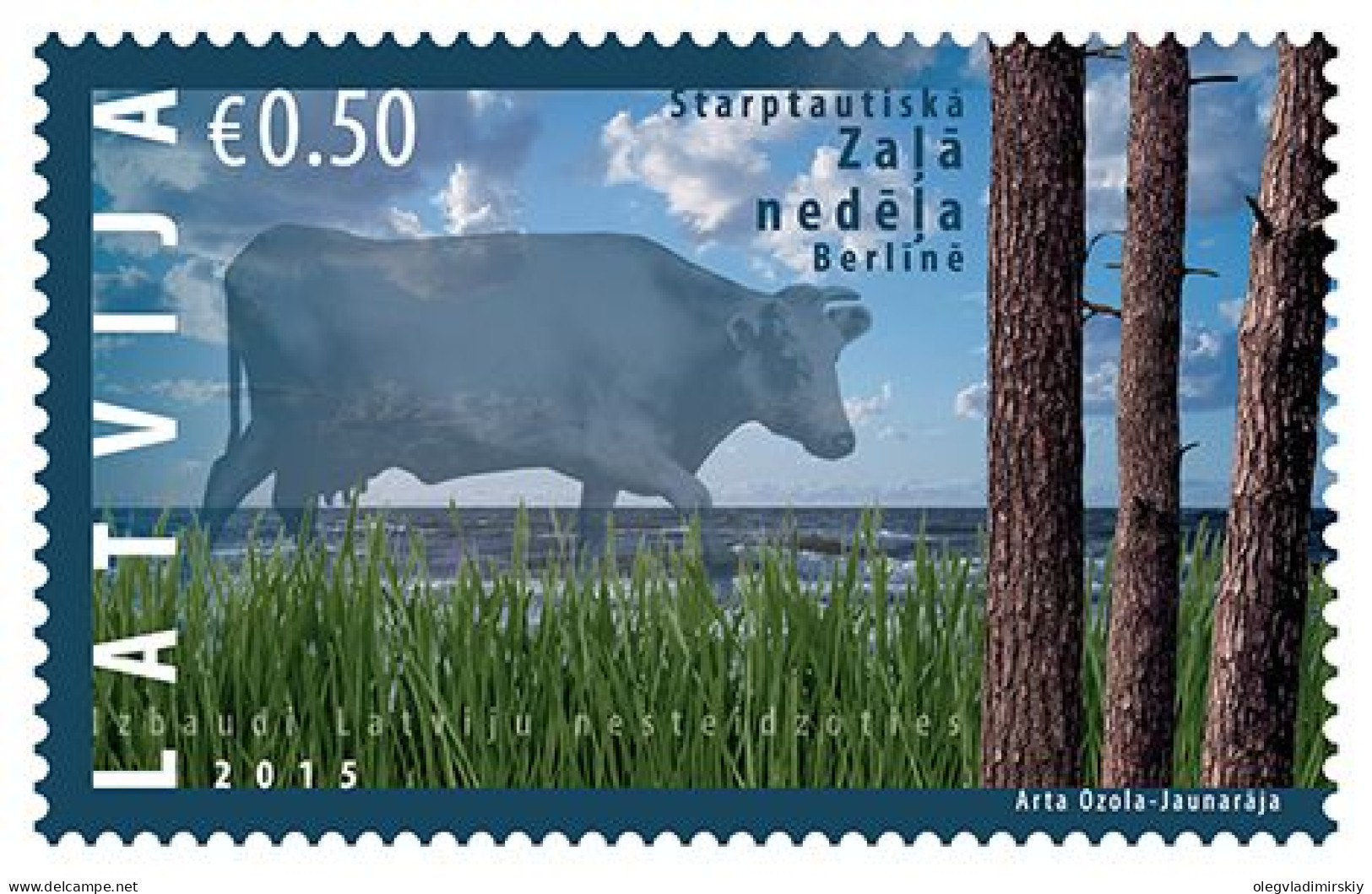 Latvia Lettland 2015 Berlin International Green Week Latvian Cow Stamp Mint - Agriculture