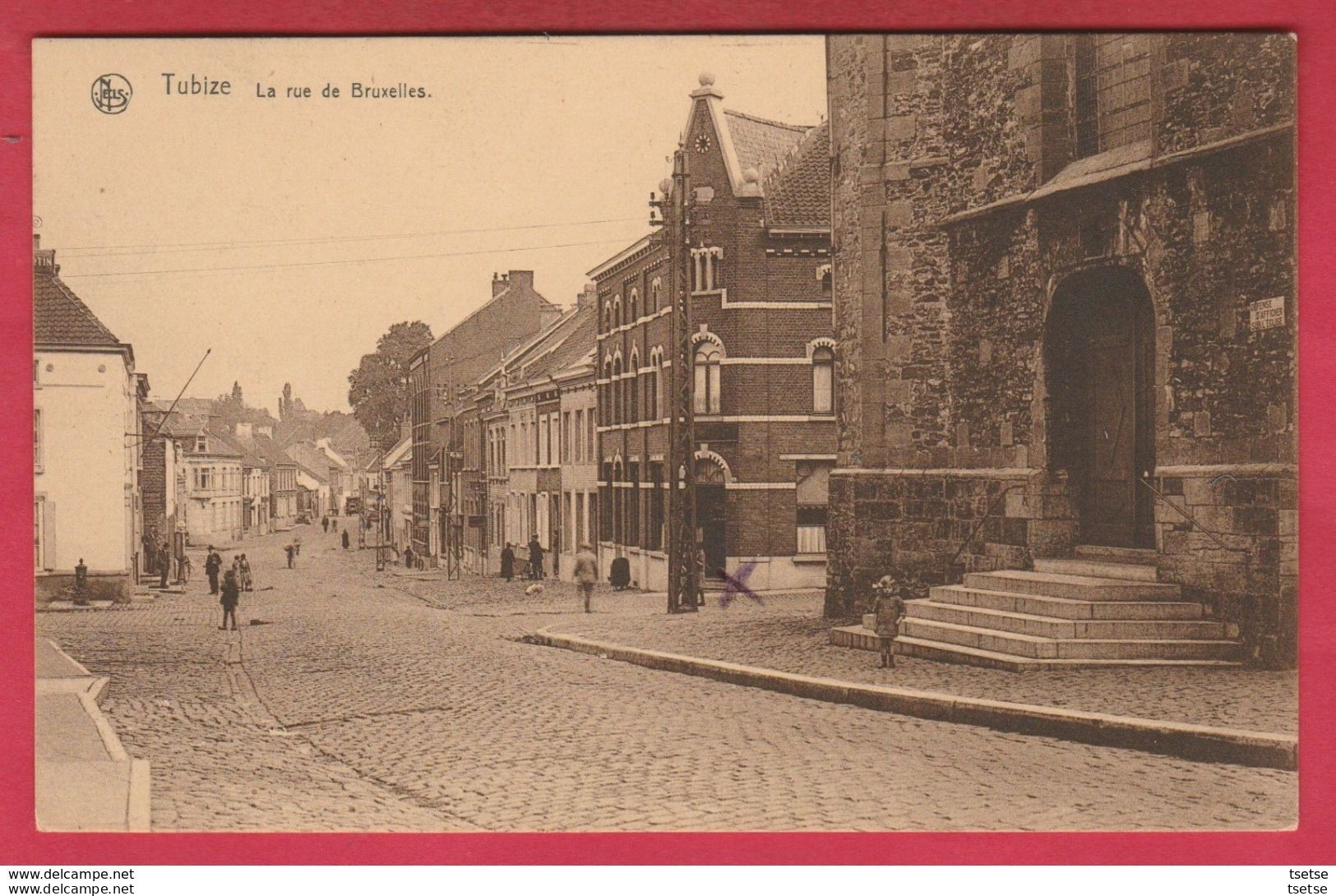 Tubize - La Rue De Bruxelles - 1929 ( Voir Verso ) - Tubeke