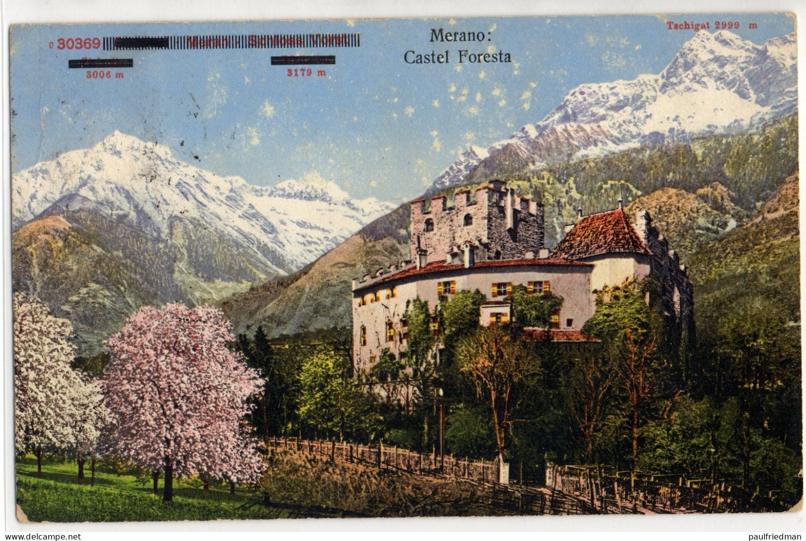 Merano/Meran - Castel Foresta/Schloss Vorst - Viaggiata 1926 - (vedi Descrizione) - Merano