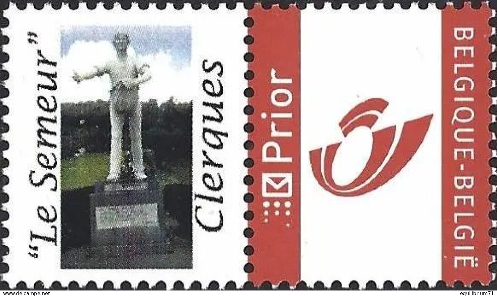 DUOSTAMP/MY STAMP** - Le Semeur / De Zaaier - Sculpteur / Beeldhouwer: Henri Covemaek - Clerques, Pas-de-Calais - Agriculture