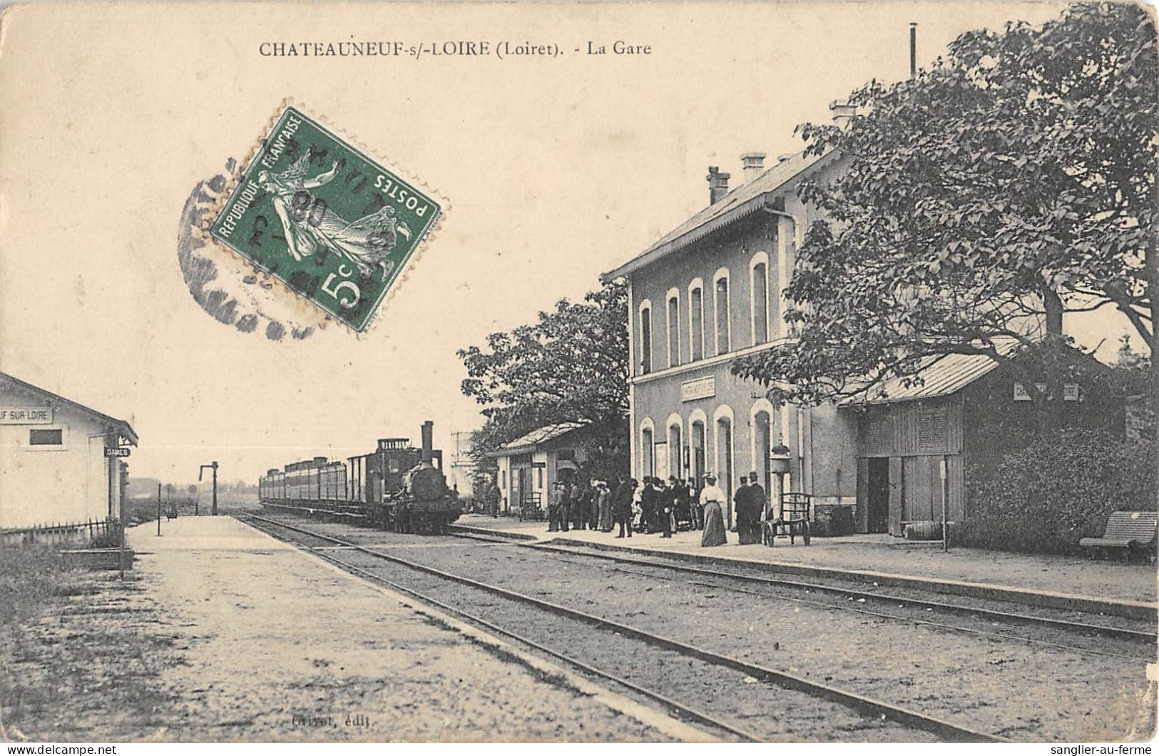 CPA 45 CHATEAUNEUF SUR LOIRE LA GARE / TRAIN - Altri & Non Classificati