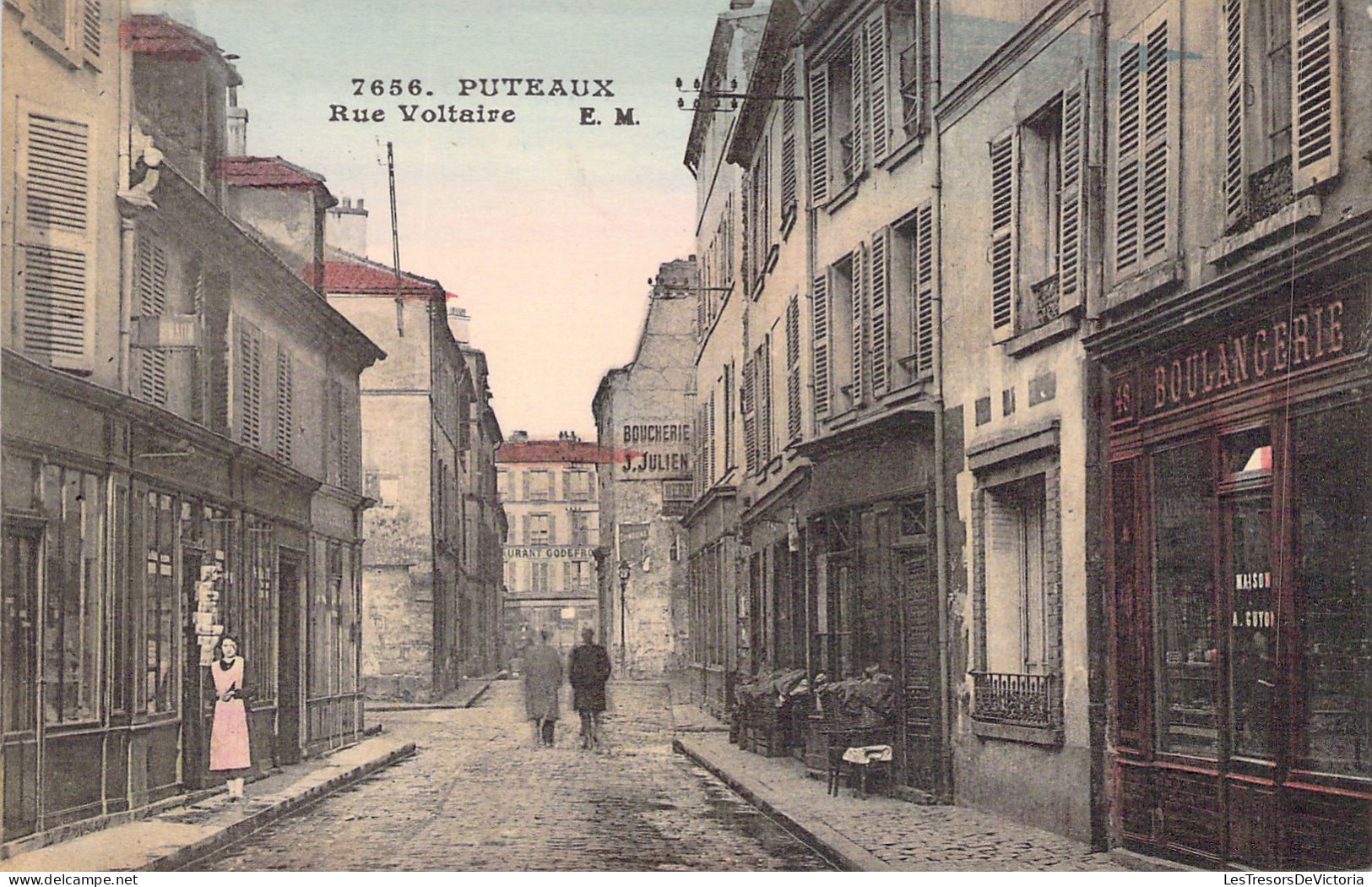 FRANCE - 92 - PUTEAUX - Rue Voltaire - EM - Carte Postale Ancienne - Puteaux