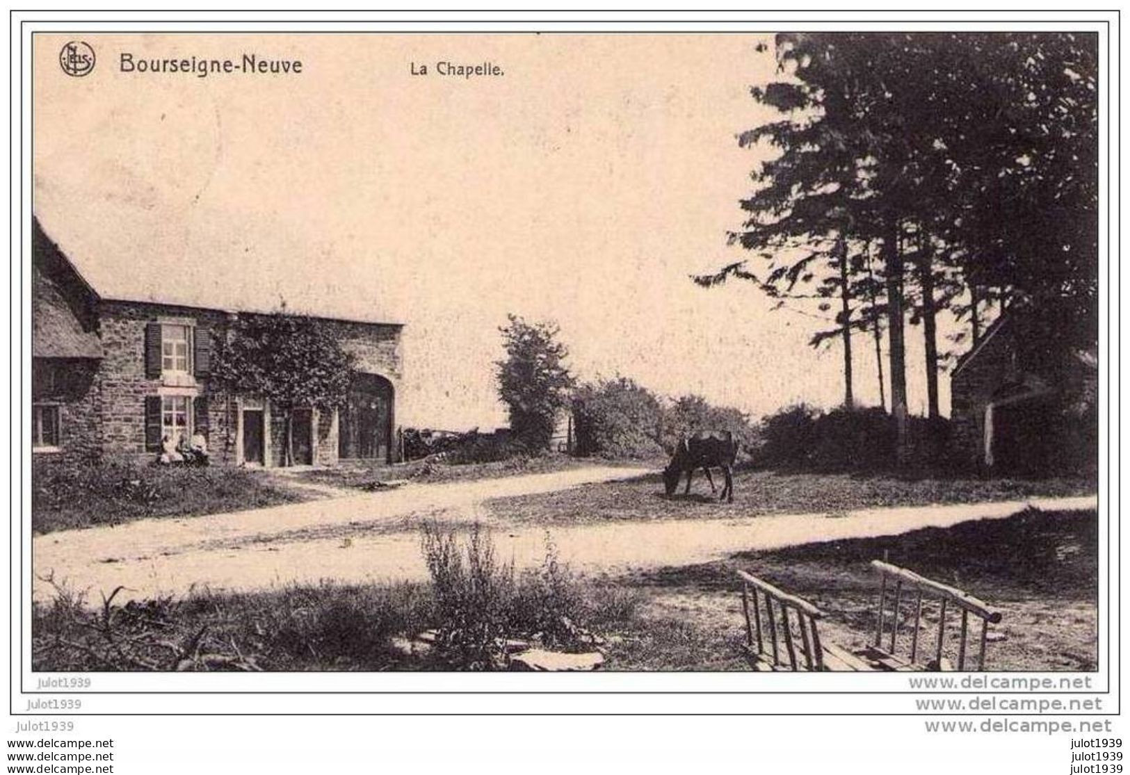 Julot1939 .   BOURSEIGNE - NEUVE ..--  Chapelle . 1903 Vers UCCLE ( Mme MERTENS ) . Voir Verso . - Gedinne