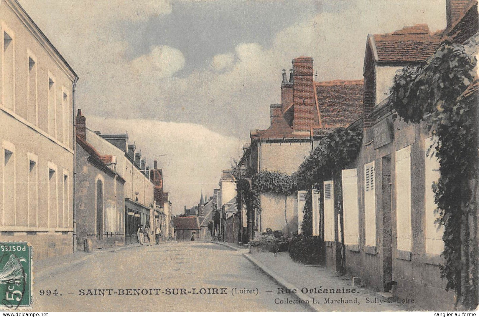 CPA 45 SAINT BENOIT SUR LOIRE RUE ORLEANAISE / Cliché Rare - Sonstige & Ohne Zuordnung