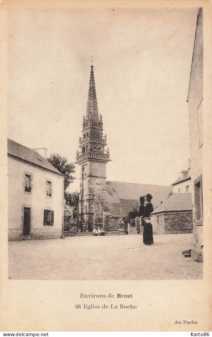 La Roche Maurice * Place Et L'église Du Village * Environs De Brest - La Roche-Maurice