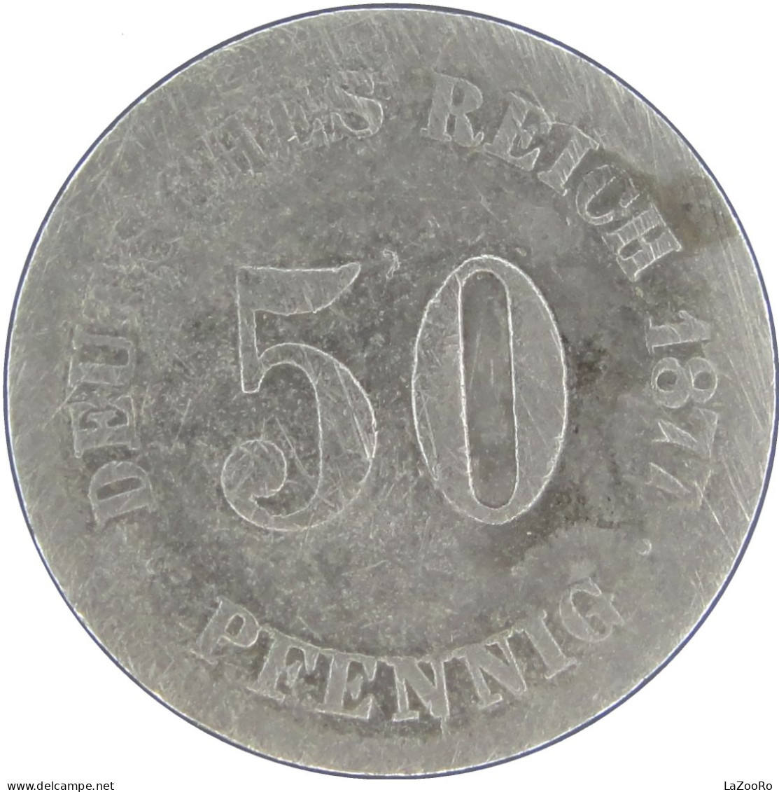 LaZooRo: Germany 50 Pfennig 1877 C VG / F - Silver - 50 Pfennig
