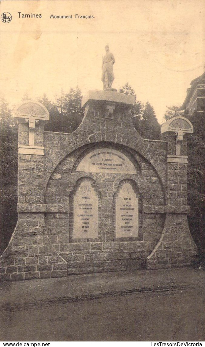 BELGIQUE - TAMINES - Monument Français - Edition J Lambert - Carte Postale Ancienne - Otros & Sin Clasificación