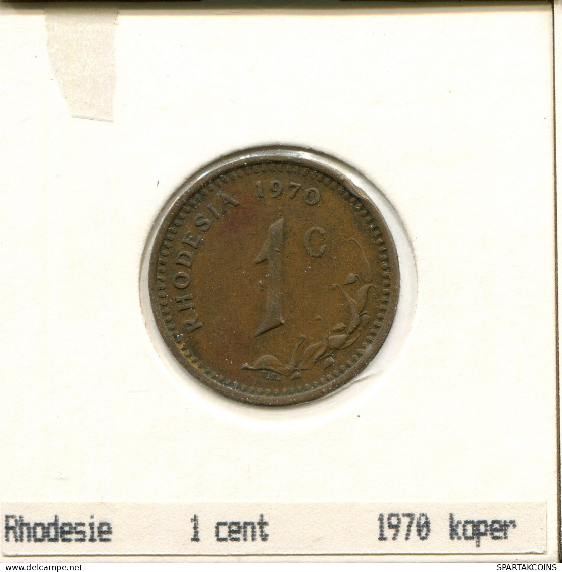 1 CENT 1970 RHODÉSIE RHODESIA Pièce #AS038.F - Rhodesia
