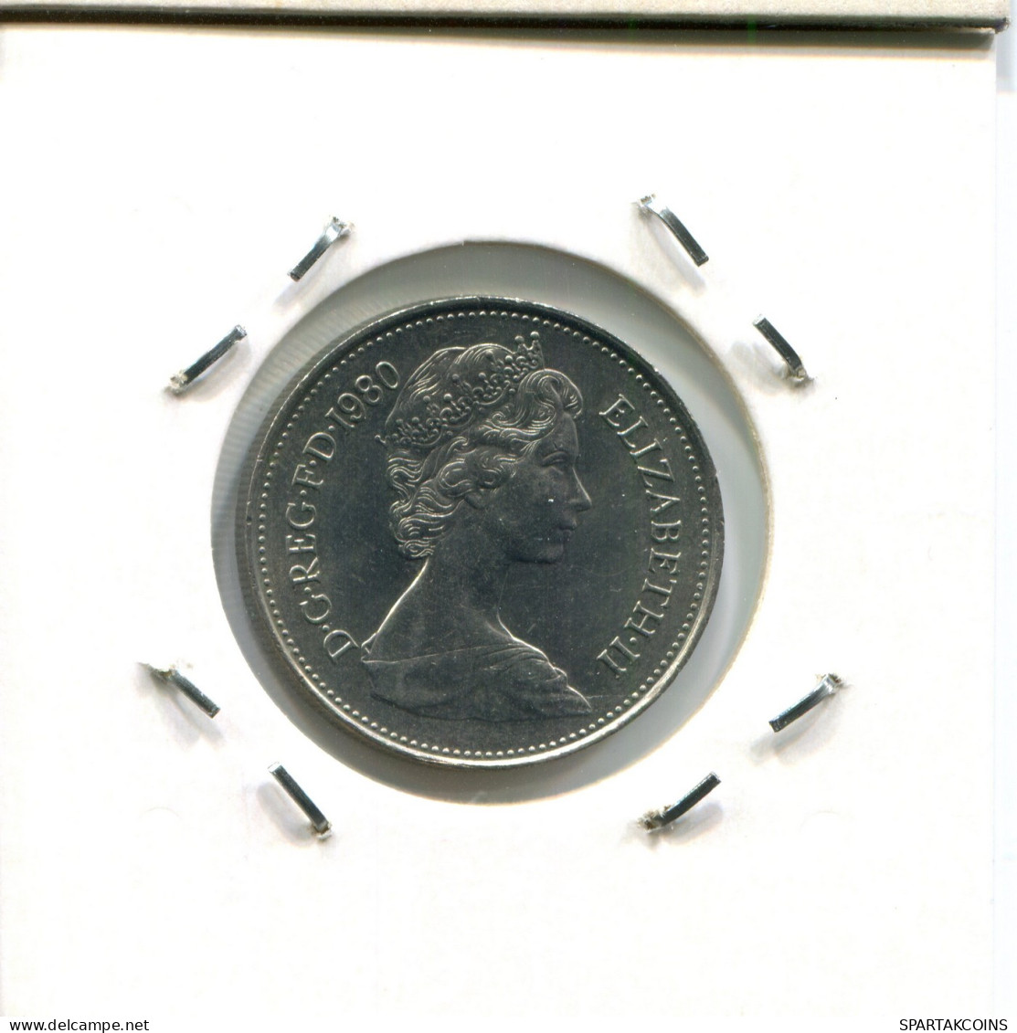 5 PENCE 1980 UK GRANDE-BRETAGNE GREAT BRITAIN Pièce #AX022.F - 5 Pence & 5 New Pence