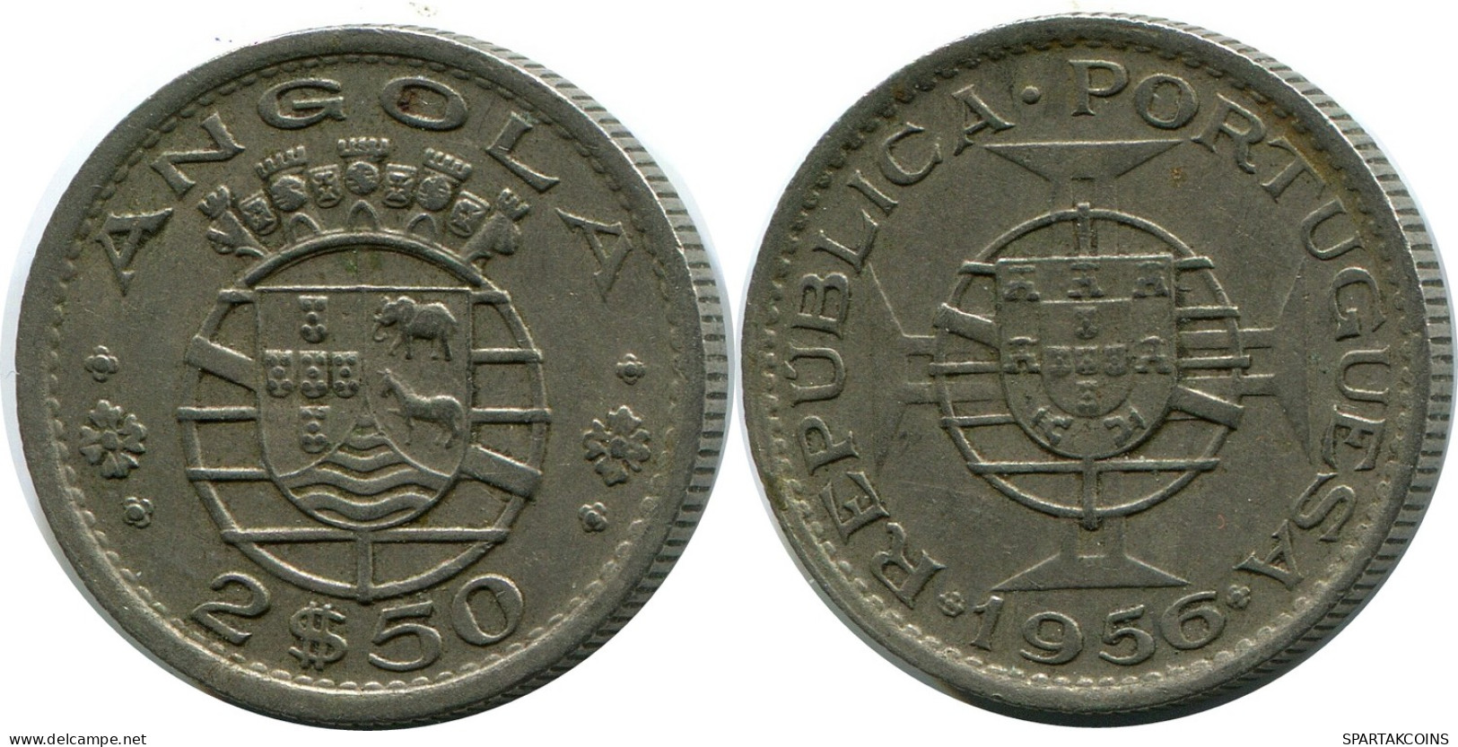 25 ESCUDOS 1956 ANGOLA Pièce #AP850.F - Angola