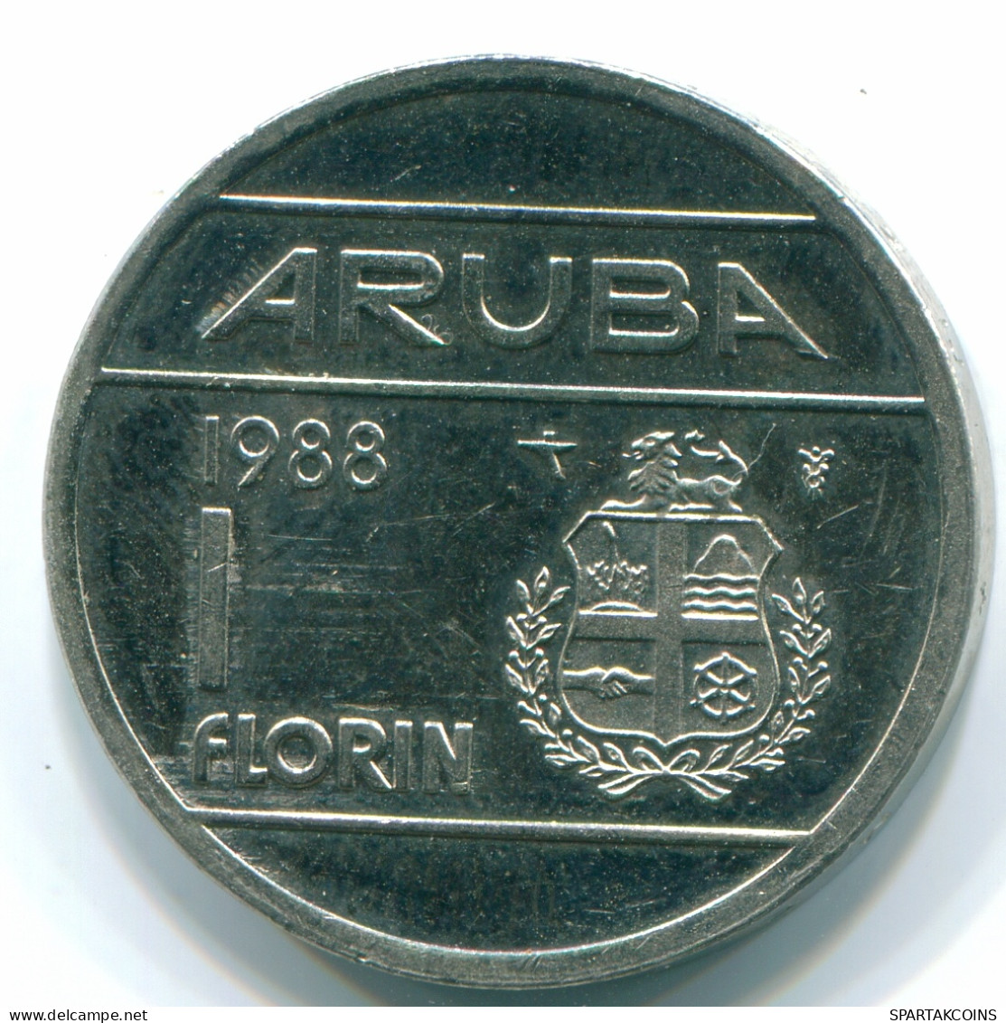 1 FLORIN 1986 ARUBA (NÉERLANDAIS NETHERLANDS) Nickel Colonial Pièce #S13650.F - Aruba