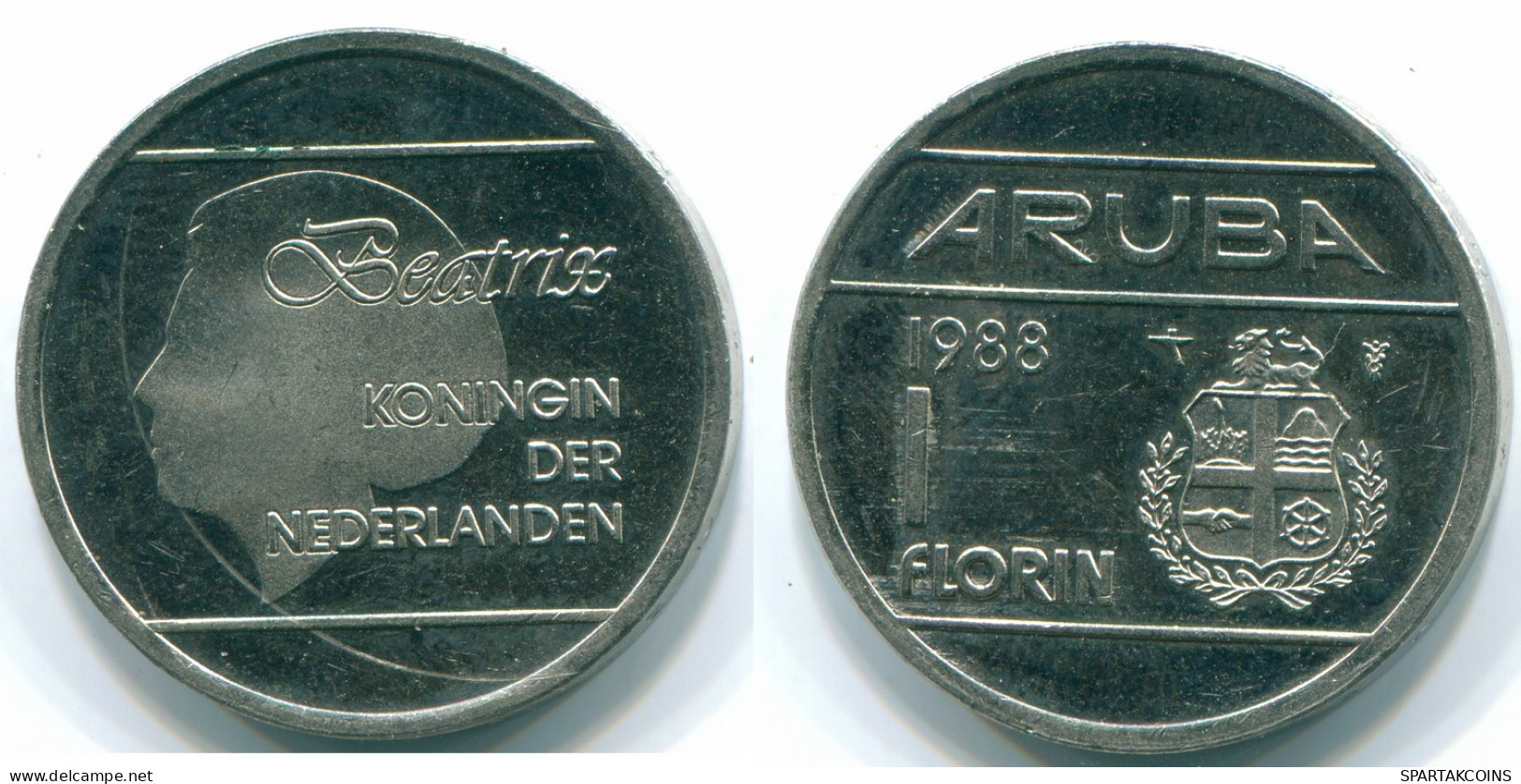 1 FLORIN 1986 ARUBA (NÉERLANDAIS NETHERLANDS) Nickel Colonial Pièce #S13650.F - Aruba