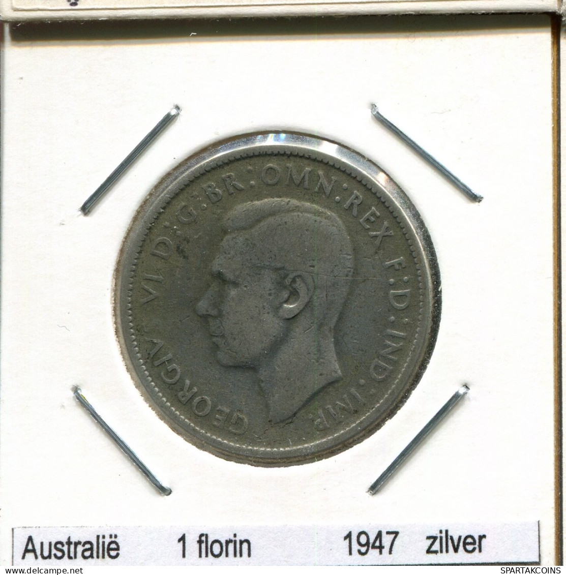 1 FLORIN 1947 AUSTRALIE AUSTRALIA ARGENT Pièce #AS247.F - Florin