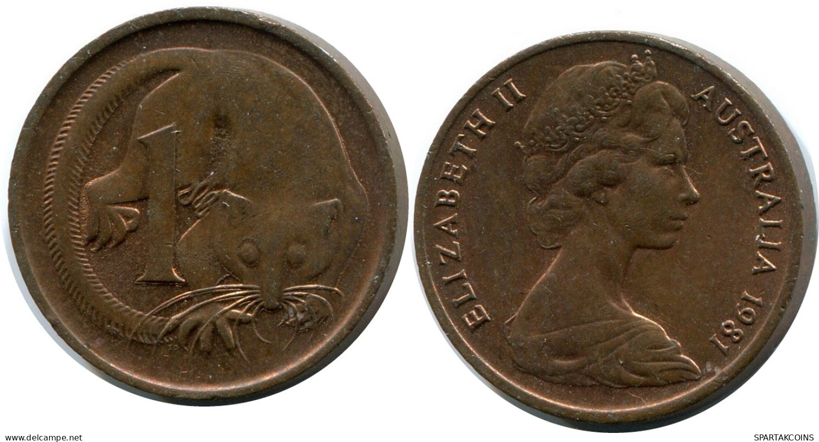 1 CENT 1981 AUSTRALIE AUSTRALIA Pièce #AX356.F - Cent