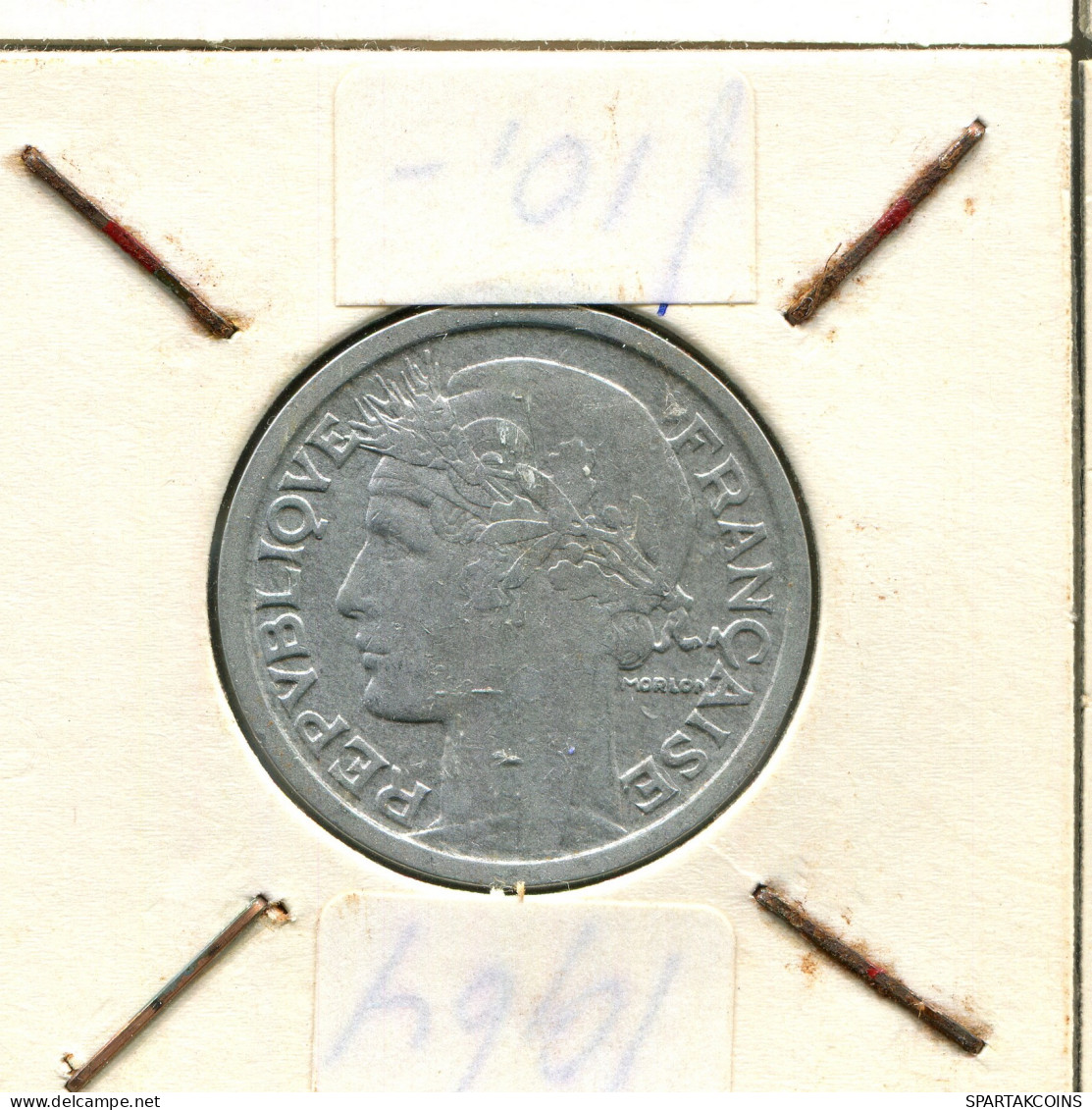 2 FRANCS 1945 FRANCE Pièce #AW373.F - 2 Francs