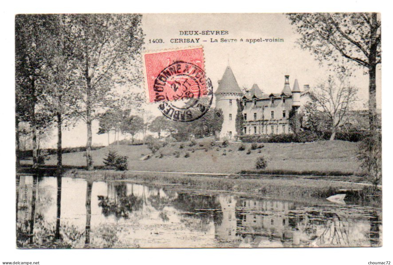 (79) 335, Cerisay, LT Poupin 1403, La Sevre A Appel-voisin - Cerizay