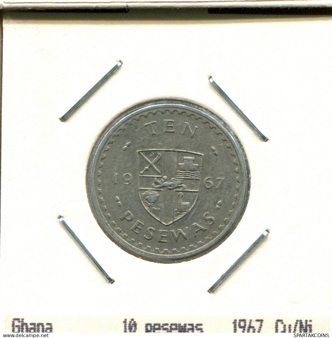 10 PESEWAS 1967 GHANA Coin #AS371.U - Ghana