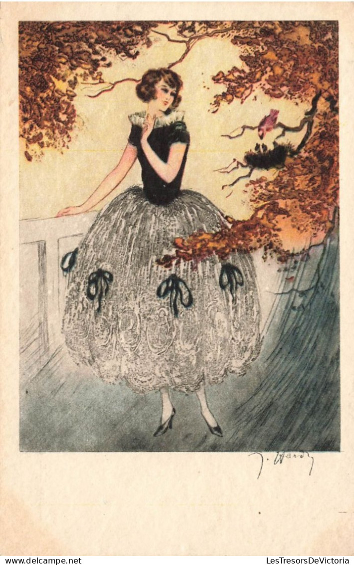 Illustrateur - Hardy - Edition E.K. & Cie - Femme En Robe Bouffante - Carte Postale Ancienne - Hardy, Florence