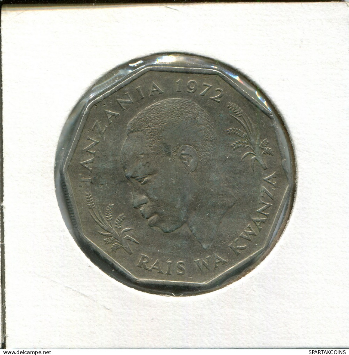 5 SHILLINGI 1972 TANZANIA Coin #AT980.U - Tansania