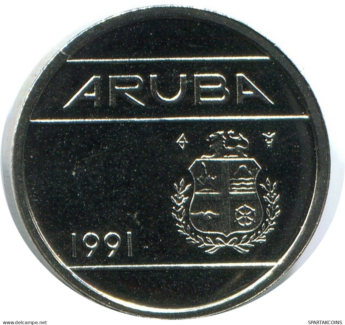 5 CENTS 1991 ARUBA Coin (From BU Mint Set) #AH112.U - Aruba