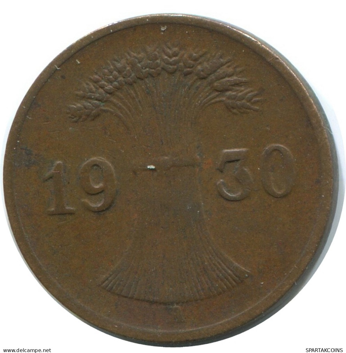 1 REICHSPFENNIG 1930 A GERMANY Coin #AD441.9.U - 1 Rentenpfennig & 1 Reichspfennig