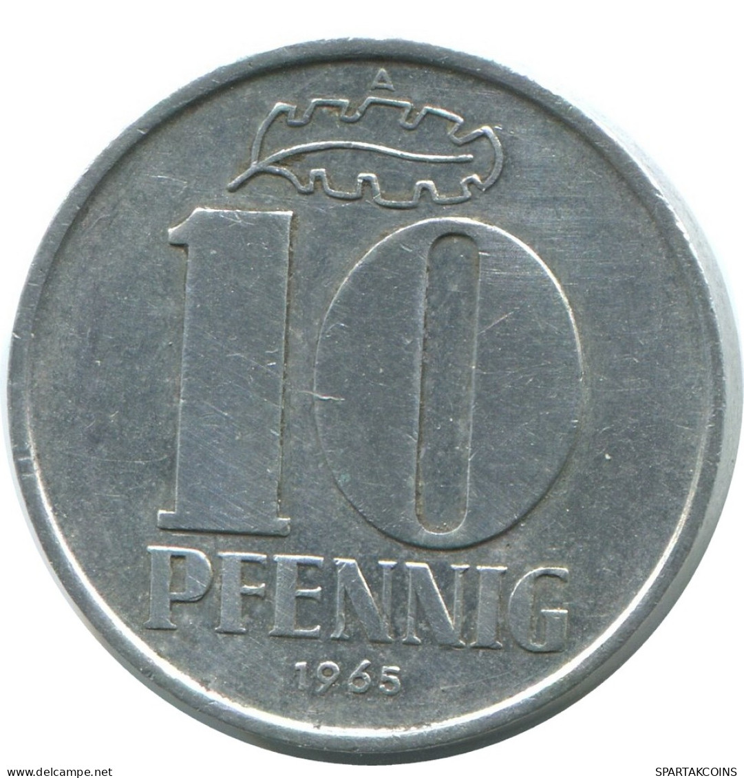 10 PFENNIG 1965 A DDR EAST GERMANY Coin #AE089.U - 10 Pfennig