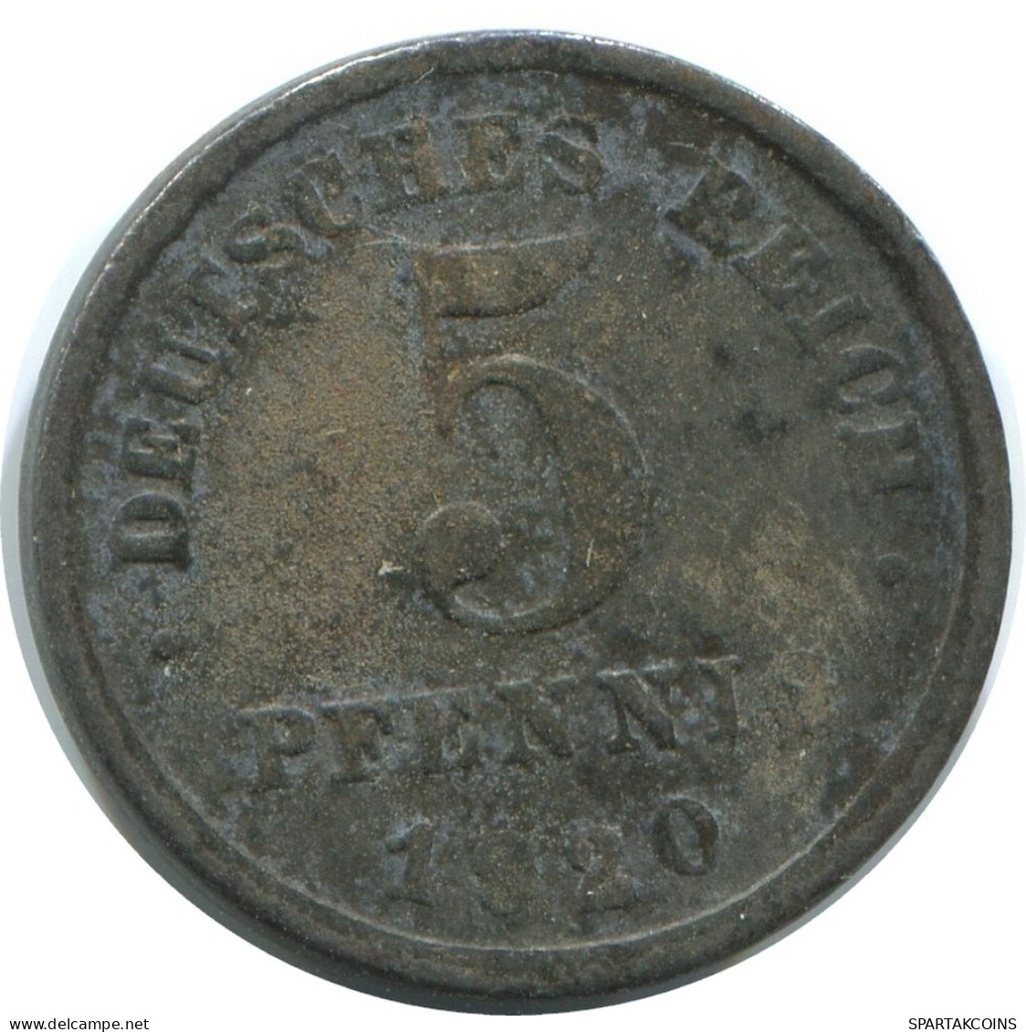 5 PFENNIG 1920 F GERMANY Coin #AE317.U - 5 Rentenpfennig & 5 Reichspfennig